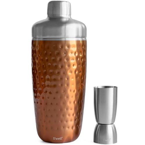 S’well Stainless Steel Shaker Set with Jigger, 18oz, Dipped Metallic