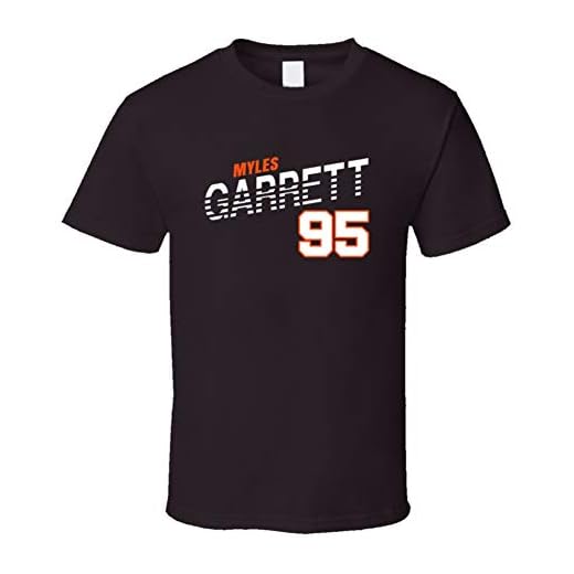 Myles Garrett 95 Favorite Player Cleveland Football Fan T Shirt Dark Chocolate