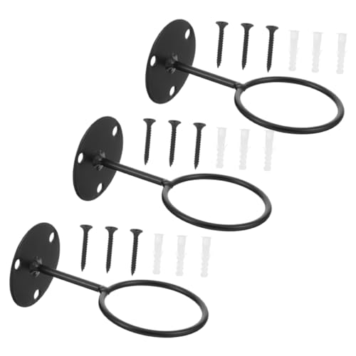 Hemoton 3Sets Wall Mount Baseball Holder Display Rack for Baseballs Versatile Storage for Home Office Garage and Shops Decorative Baseball Base