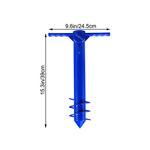 Suporte de suporte de âncora de areia para guarda-sol de praia LIOOBO com parafuso de 3 camadas, tam