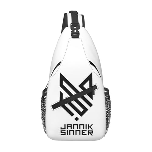 HFDGFJKKL Sac à dos Jannik-Sinner Hommes Sling Bandoulière Voyage Randonnée Sac à dos Épaule Cadeaux d’Halloween et de Noël