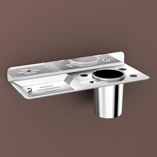 Image of Plantex (Primax) Platinum Stainless Steel Soap Dish with Tumbler Holder /Soap Holder /Bathroom Accessories - (Chrome)