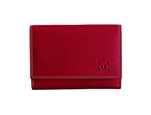 Cartera mujer de piel auténtica color rojo "Kaili mood" Cover
