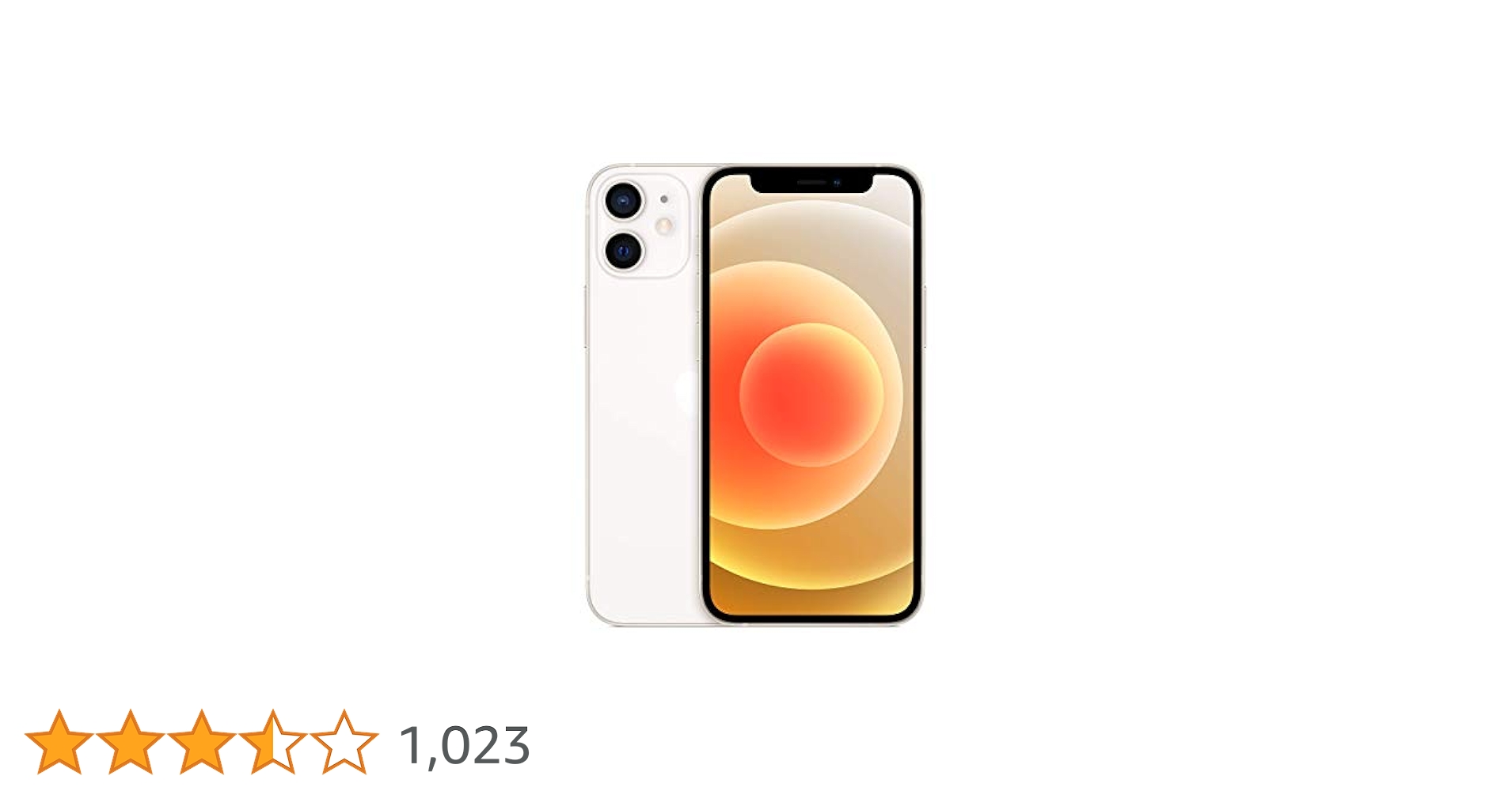 iPhone 12mini ホワイト 128GB SIMフリー フィルム付き ムスビー｜○ハピネスネット SIMフリー iPhon12mini 128GB