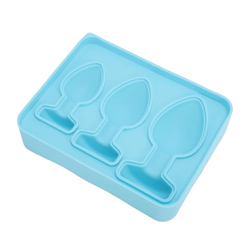 Molde flexible para hielo de silicona 3D con tapa azul miniatura 6