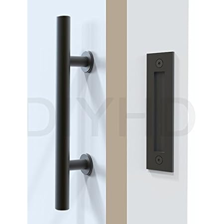 Amazon Diyhd両面用ドアハンドル室内ドア用取っ手ステンレス黒ハンドル ドア用金物