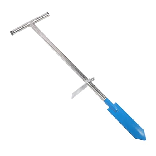 GOTOTOP Stainless Steel Dibble Bar Planting Tool with T Handle Long Dibble Spade Shovel for Tree Planting Detachable Design for Agricultural and Forestry Needs