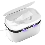 Wipe Warmer for Babies, Baby Wipes Warmer with Small Night Lights and 3 Temperature Control, Portable Large Capacity Wet Wipes Dispenser Box, Fast and Even Heating, Suitable for Both Outdoor and Home