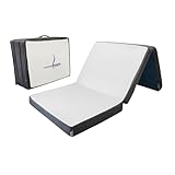 Memory Foam | Colchón/Colchoneta Plegable Individual para Visitas o Acampar con Maleta – Colchón para Invitados...