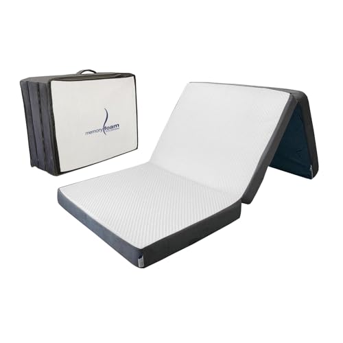 Recopilación de Colchoneta Memory Foam - solo los mejores. 41 Memory Foam | Colchón/Colchoneta Plegable Individual para Visitas o Acampar con Maleta – Colchón para Invitados Plegable – Blanco con Gris – para Una Persona - Medidas 192...