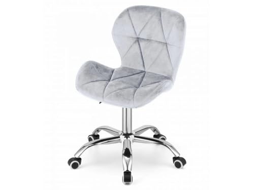 Image of Amazon Brand - Umi Height-Adjustable Velvet Office Study Computer Desk Chair for Salon, Spa, Bar in Light Blue Color