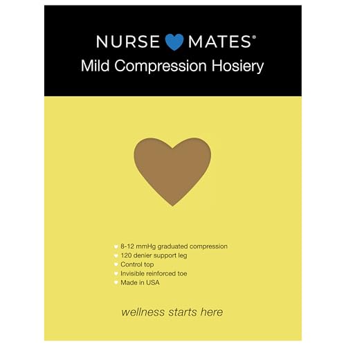 Image of Nurse Mates Mild Graduated Compression Support Pantyhose | 8-12 mmHg | Reduce Leg Fatigue | Re-Inforced Toes | 1 Pair