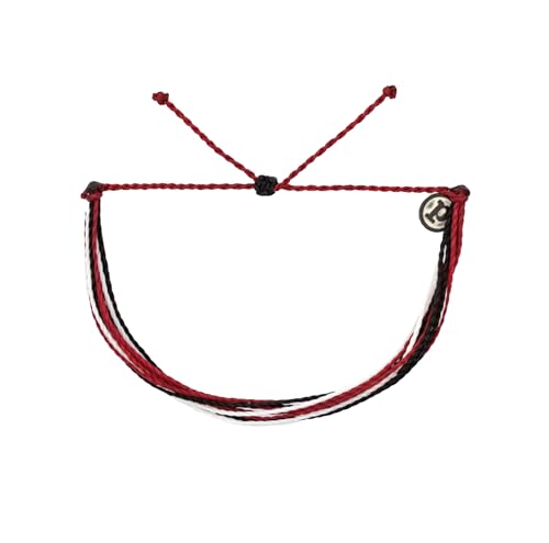 Image of Pura Vida Bracelets Original Maroon & Black & White Bracelet String Bracelets