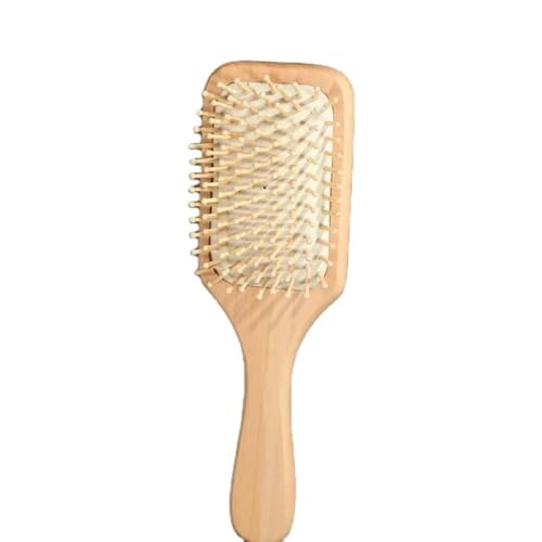 Wooden Paddle Hairbrush for Detangling & Scalp Massage, Ergonomic Handle, Suitable for Men & Women, All Hair Types image 5