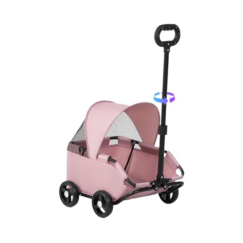 Carrito para Perros,Carrito Plegable para Mascotas Pequeñas,Transportín Ventilado para Cachorros, y Mascotas | Uso En Parque, Playa, Centro Comercial Y Visitas Al Veterinario