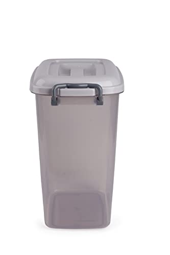 Image of Regalo Plastic Storage Containers, 1 Piece, Storage Jar | Kitchen Organiser | Bpa Free | Stackable | Modular | Nestable (16.5Ltr Grey)