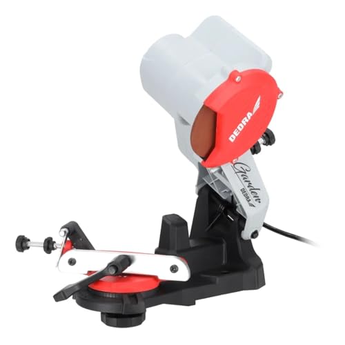 Affûteuse de chaîne 85 W DEDRA DED8660, 230 V/50 Hz, 5800 tr/min, base rotative, sens de rotation du moteur unilatéral, angle réglable et profondeur d'affûtage, utilisation universelle
