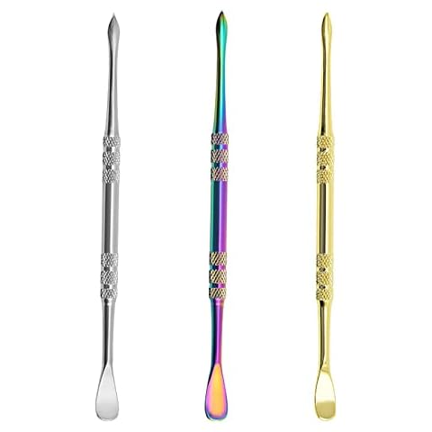 3Pcs Wax Carving Tools Set Stainless Steel Sculpting Tool Double-Ended Wax Sculpting Tools Sculpting Tool Spoon for Wax Dabbing Tool Set Modeling Scraping Shaping Cover