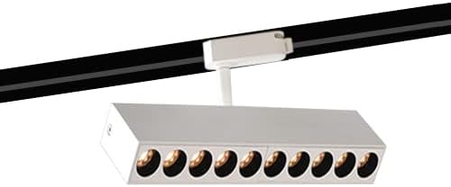 20W LED L Type Rail Track Light(Fits Lightolier Type Track) Rotate Spotlight Ceiling Lamp Fixture White-Finish Natural White