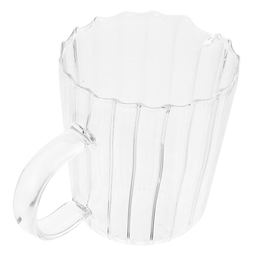 LOLIPPYY Pequeña Jarra de Leche de Vidrio con Canaleta para Café y Té Versátil para Bebidas Frías y Calientes Casa y Cafeterías