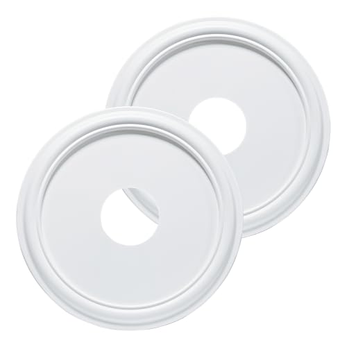 EIFHYT Molded Nylon Ceiling Medallion for Light Fixtures and Ceiling Fans 16OD x 4ID x 3/4P (Fits Canopies up to 12-3/8) White