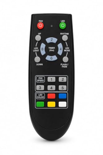 Image of BLACKSHEEP Remote Compatible for Orient Ceiling Fan Control with LED Light | 5 Speed Control | 2 /4 /6 /8 Hours Timer | Rhythm Mode | LED Color & Flash /Fade Mode | Infrared Fan Remote