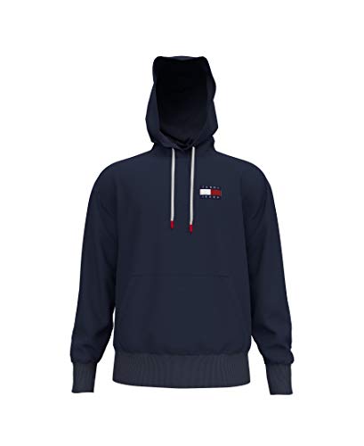 TOMMY HILFIGER Men's Tommy Jeans Hoodie Sweatshirt, Black IRIS-PT, XL TOMMY HILFIGER Men's Tommy Jeans Hoodie Sweatshirt, Black IRIS-PT, XL