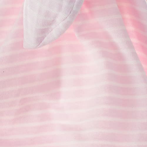 LUBEX Blanket Urso Listrados Zip Rosa Bebê