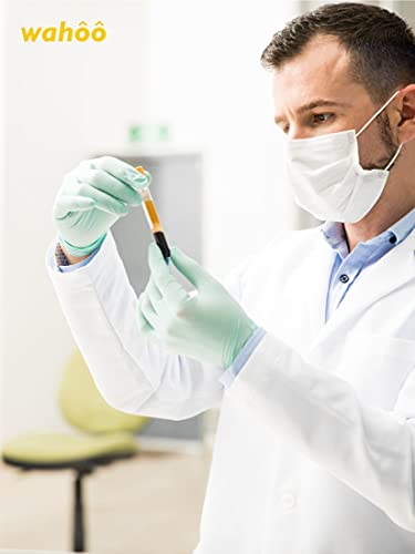 Lanon Wahoo 5 Mil Vitamin-E Coated Latex Disposable Gloves, Food-Contact Grade, Textured Fingertips, Green, Medium #TOP4