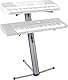 Classic Cantabile KS-100 Doppel-Keyboardständer - Keyboardständer 2-fach Höhenverstellbar - Keyboardstativ mit 25 kg Tragkraft pro Ebene - Anschluss für Mikrofonarm - Silber