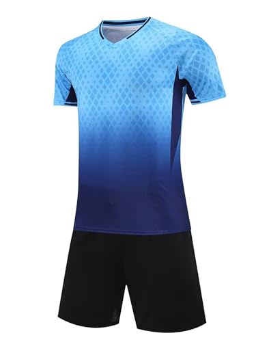 Kids Boys Football Training Outfit Short Sleeve T-Shirt with Shorts for Exercise Workout2