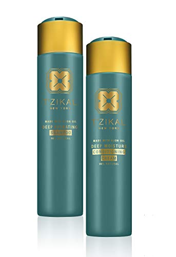 T'zikal Bare Project with Ojon Oil - Organic Shampoo and Conditioner Set - Deep Hydrating Conditioning for Natural Hair, Curly Hair and Color Treated Hair - SLS/SLE Sulfate Free Shampoo