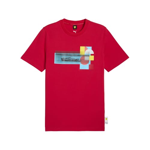 T-shirt Ferrari Race Graphic PUMA avec imprimé dynamique rouge