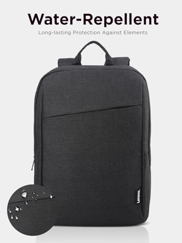 Lenovo Laptop Backpack B210, 15.6-Inch Laptop/Tablet, Durable, Water-Repellent, Lightweight, Clean Design, Sleek for Travel, Business Casual or College, GX40Q17225, Black | Laptop/Tablet, Durable, Water-Repellent, Lightweight, Sleek, for Travel