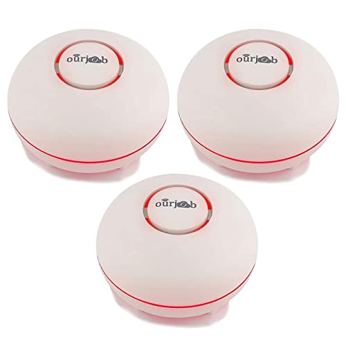 Ourjob Lot de 3 détecteurs de fuite d'eau pour la sécurité de la maison, cuisine, salle de bain, sous-sol
