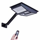 HULPPRE 2pack 56Leds Bright Solar Flood Lights Outdoor Motion Sensor with Remote Adjustable Bracket ip65 Waterproof Security Light for Wall,Yard,Patio,Fence,Gutter,Shed