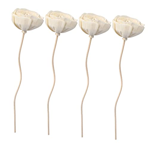 Cabilock 4pcs Flower Diffuser Sticks for Aromatherapy Replaceable Aroma Rods for Home Fragrance Decorative Scented Sticks for Vases and Essential Oil Bottles for Tables and Shelves