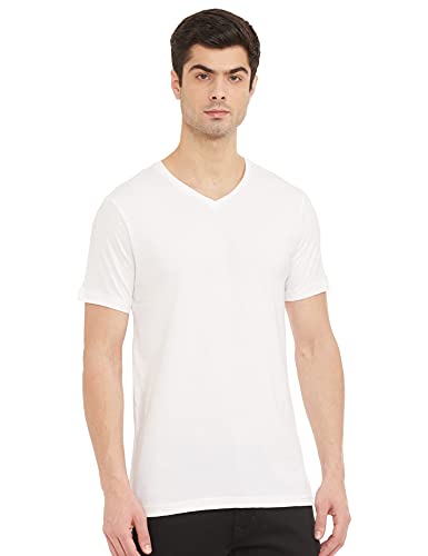 Image of Amazon Brand - Symbol Men's Solid Cotton T Shirt | Plain | V Neck | Half Sleeve-Regular Fit | Combo Pack of 3 (Available in Plus Sizes)
