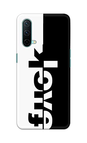 Image of PRINTFIDAA One Words Fukc Love Creative Art Innovative Wonderfull Printed Designer Hard Case for OnePlus Nord CE 5G (2021), OnePlus Nord Core Edition 5G (2021) Back Cover -(e) RPM1003