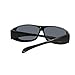 ELLITE HD Clear Vision UV Protection Wraparound Glasses Wear Over Sunglasses Eyewear -Black