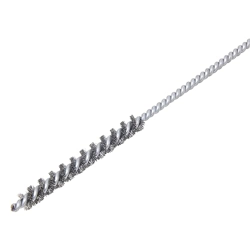 Image of Brush Research 84 Spiral Twist Brush, Stainless Steel 302, Single Stem, 1 /4 inch Diameter, 0.004 inch Wire Diameter, 6 inch Shank Length, 8 inch Length, Hand Brush (Pack of 3)