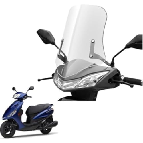 Oceanightバイクガード ウインドスクリーン 原付用 風防 虫除け 雨除け 汎用型 簡単取付 振動防止 クリアタイプ 耐衝撃 オートバイ スクーター 走行快適 防風対策 ブルブル軽減 コンパクト 耐久性 取り外し簡単 全天候対応 (45CM,A)