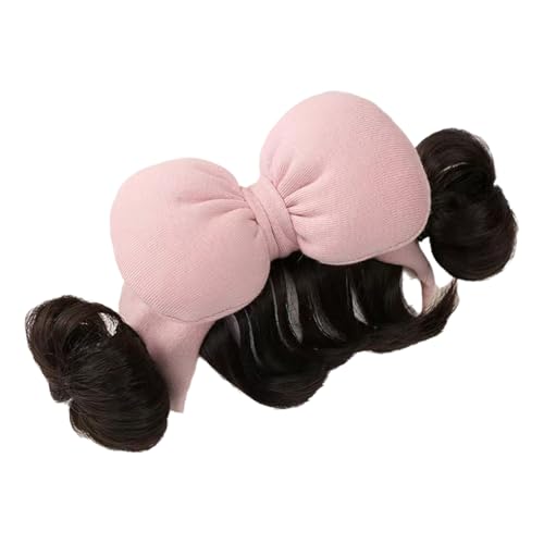 Baby Wigs Hairband Children Bowknot Headband Bangs Hair Accessories Fringe Hair Extension Headpiece Headdress Headwear Baby Wig Headband