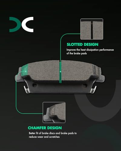 Image of SCITOO D1020 D1019 Front and Rear Ceramic Brake Pads Sets w /Hardware | Replacement For Cadillac For CTS 2006-2007,For Cadillac For SRX 2004-2009,For Cadillac For STS 2005-2008; 8PCS