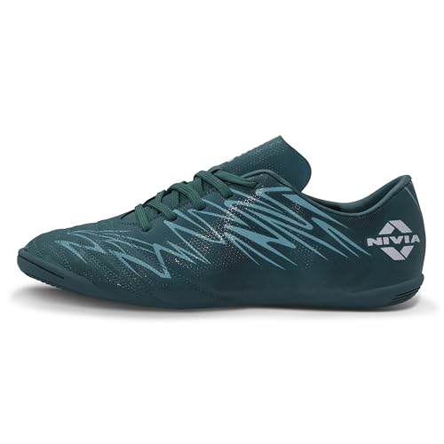 Image of Nivia Encounter 11.0 Futsal Shoes for Men, Indoor Football Shoes with Non-Marking Rubber Sole, Durable Synthetic Upper, Cushioned Insole, Enhanced Grip & Control for Training and Match Play