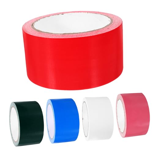 SOLUSTRE 5 Rollos Cinta adhesiva de colores cinta de embalaje transparente cinta de tela para conductos packing tape esparadrapo transparente cinta para alfombras para pisos de madera paño