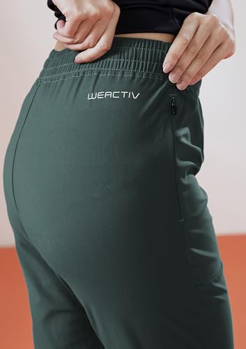 Image of TECHNOSPORT Women's Relaxed Fit Active Sports Joggers with DURACOOL Technology Mid Rise Drawstring Track Pants with Pockets Moisture Wicking Polyester Athleisure Workout Running Lounge Wear