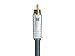 Monolith RCA Cable - 24K Gold Plated Connectors, AL foil, OFC Copper Braided Shield, 3 Feet, Silver