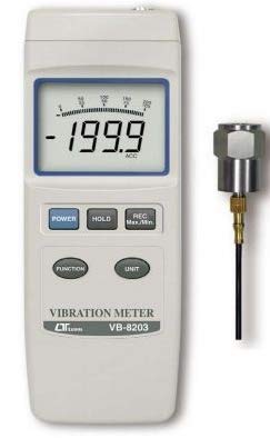 Electronic Vibration Meter with Vibration Sensor For Industrial Vibration Monitoring Along With Factory Calibrated Certificate by Lutron Model: VB-8203