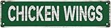 KoneFeco Street Sign Metal Tin Signs Chicken Wings Art Plaque Aluminum Sign Metal Plate Wall Plate Metal Poster Cafe Bedroom Kitchen Garden Wall Bar Shop Hanging Sign Home Decor4X16 In 10X40 Cm